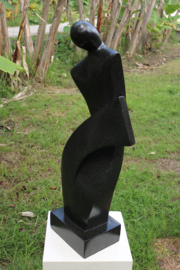 ABSTRAK TERRAZZO zwart 100cm