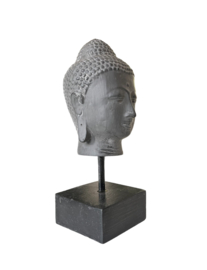 Buddha grijs op stand 6x6x16cm