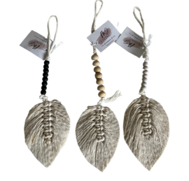 Hanger veer-wit wit ca. 12x25cm