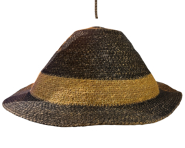 Hanglamp Gras zwart/naturel  39x17cm (incl. electra)