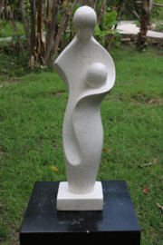 ABSTRAK TERRAZZO MOTHER/CHILD wit 61cm