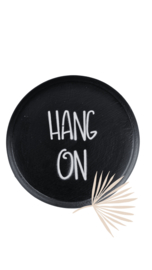 Knop/hanger "Hang on" zwart ca. 12cm