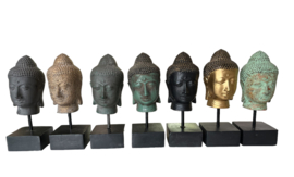 Buddha grijs op stand 6x6x16cm