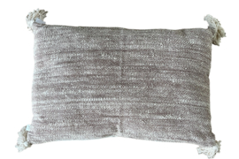 Kussen linnen dark naturel + vulling ca. 40x60cm