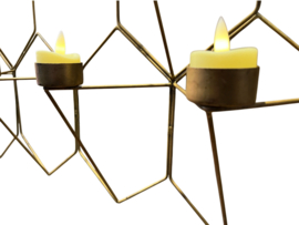 T-licht houder 10 waxine mat zwart 56x60cm VE4