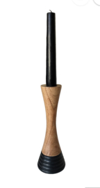 Kandelaar Sixten naturel/zwart ca. 20cm