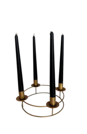 Kandelaren set 3 stuks! blue gold 35x10cm