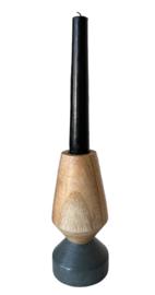 Kandelaar Odin naturel/grijs ca. 15cm