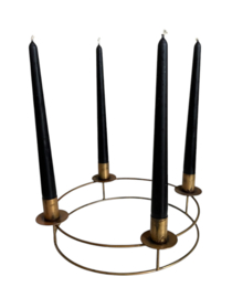 Kandelaren set 3 stuks! blue gold 35x10cm