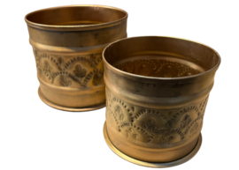 Kaars houder set van 2 stuks! blue gold 15x13cm