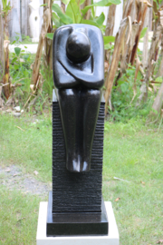 BOW STATUE zwart 100cm