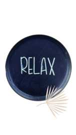 Knop/hanger "Relax" zwart ca. 10cm