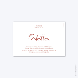 Geboortekaartje // Odette