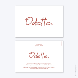 Geboortekaartje // Odette