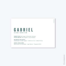 Geboortekaartje // Gabriel