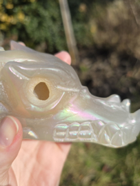 Aura coated agaat draak