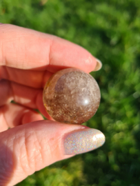 Rutile in quartz mini sphere 2