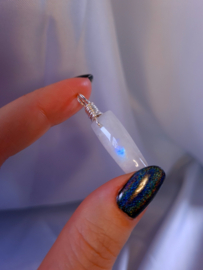 Rainbow moonstone pendant (silver plated)