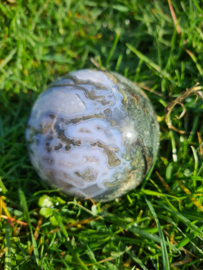 Moss agate sphere 6