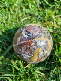 Mosaic chalcedony sphere