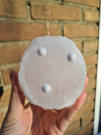 Zout waxinelichtjes houder wit