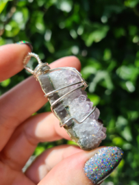 Amethyst pendant (silver plated)