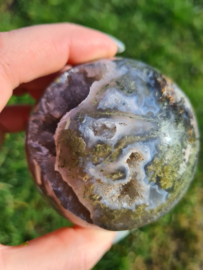 Moss agate sphere 4