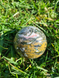 Mos agate sphere (with druzy)