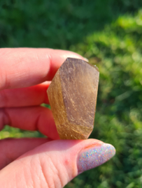 Rutile in smokey quartz freeform 4