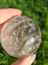 Clear quartz with chlorite sphere