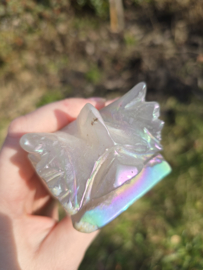 Aura coated agaat draak ( met dendriet )