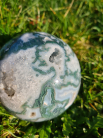 Moss agate sphere 1