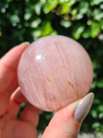 Rose quartz sphere 2