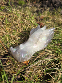 Aura coated agaat draak ( met dendriet )