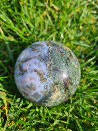 Moss agate sphere 6