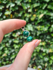 Malachite pendant (silver)