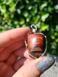 Red tigers eye pendant