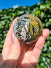 Mos agate sphere (with druzy)