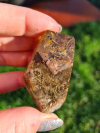 Rutile in lodolite freeform