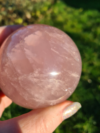 Rose quartz sphere 3