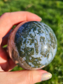 Moss agate sphere 2