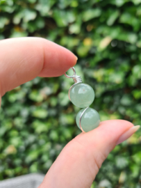 Green aventurine pendant (silver plated)