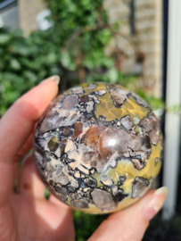 Mosaic chalcedony sphere