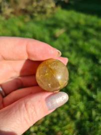 Rutile in quartz mini sphere 1