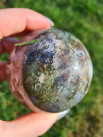 Moss agate sphere 4