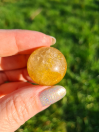 Rutile in quartz mini sphere 4