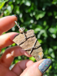 Amethyst pendant (silver plated)