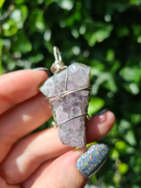 Amethyst pendant (silver plated)