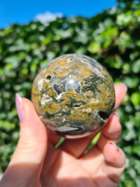 Mos agate sphere (with druzy)