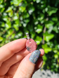 Rhodonite pendant (silver plated)